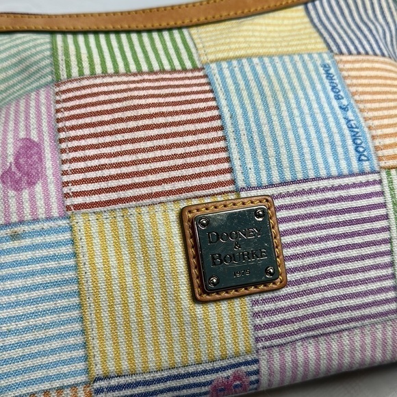 Dooney & Bourke Pastel patchwork Canvas hobo. - Picture 6 of 10